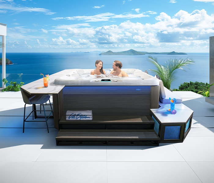 Calspas hot tub being used in a family setting - Kelowna